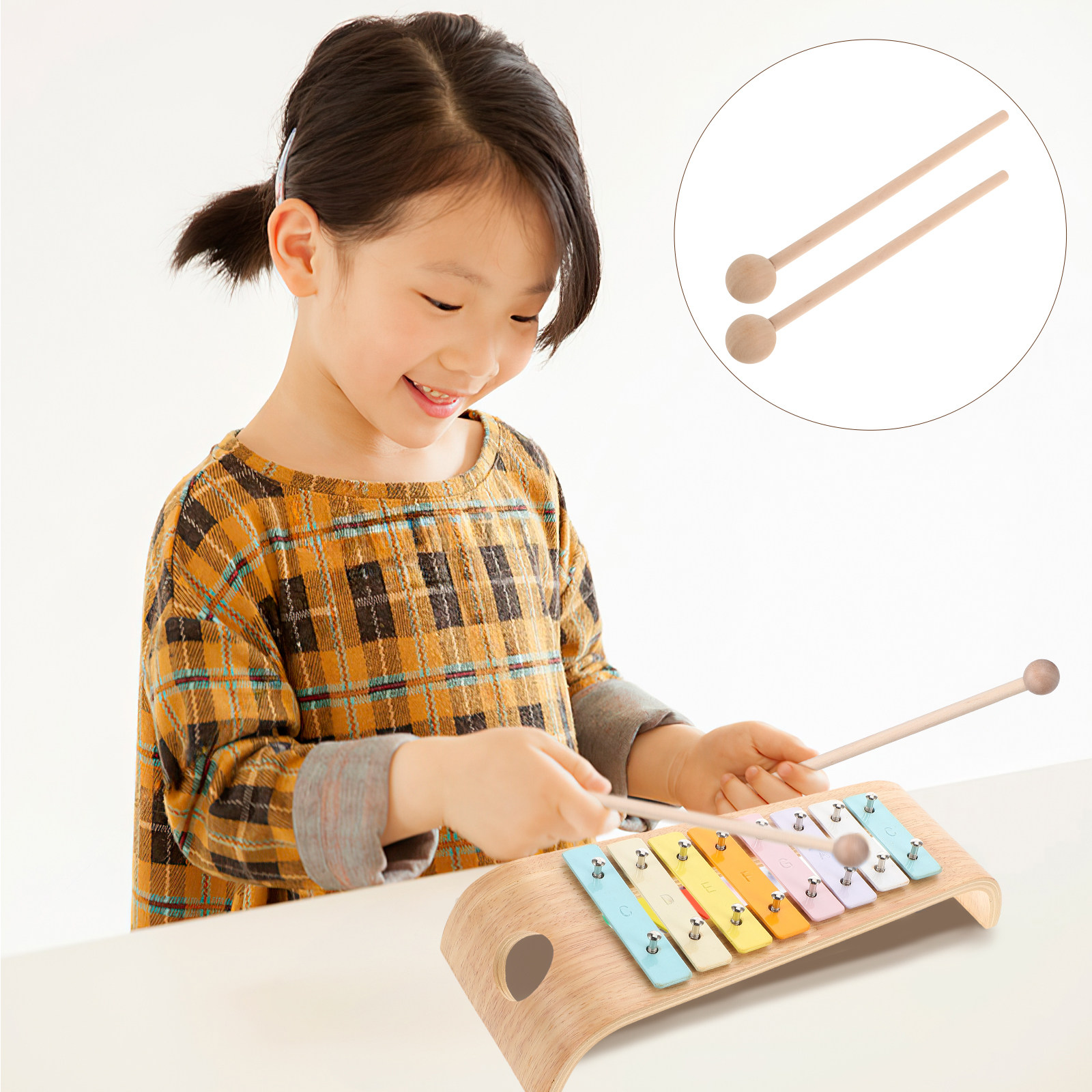 Woodworking Xylophone - 2 szt. Drewniane pałeczki do ksylofonu