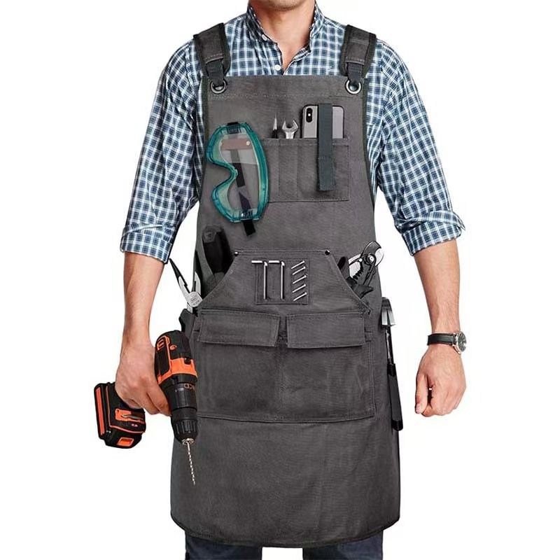 Woodworking Apron - Fartuchy stolarskie z regulowanymi paskami krzyżowymi
