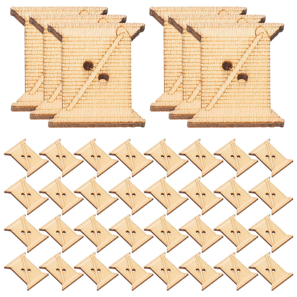 Woodworking Hobbies - 100 szt. Drewniane szpulki na nici