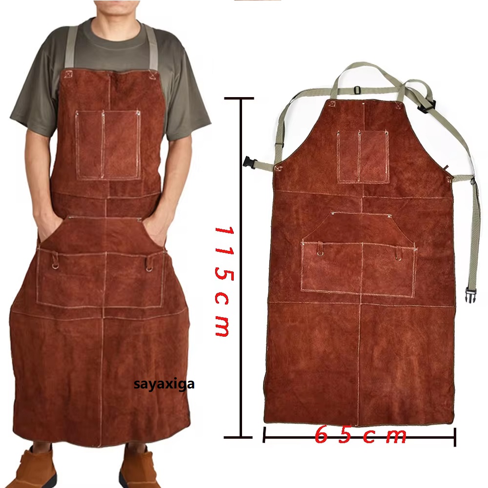 Woodworking Apron - Fartuch spawalniczy ze skóry bydlęcej Zmywalna