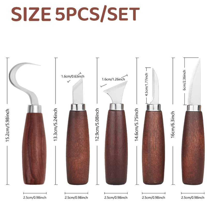 5 szt. narzędzi do rzeźbienia  – Woodworking Knife recenzja i cena